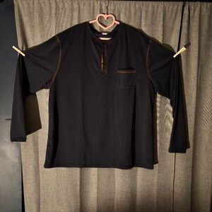 3XL black with orange trim long sleeve